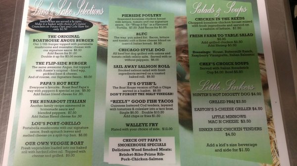 Menu photo 4 The Boathouse Grill & Creamery Conover, WI