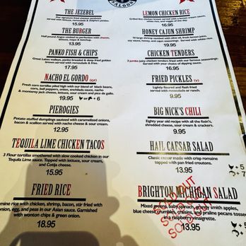 Jezebel's Saloon - Menu 11/23 - Bars Near Me - Brighton, Michigan