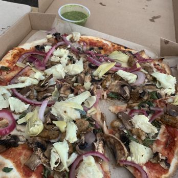 MOD Pizza - Personalized Jasper with extra mushrooms. Added basil and artichoke hearts. - Pizza Near Me - Fontana, California MOD Pizza - Personalized Jasper with extra mushrooms. Added basil and artichoke hearts. - Pizza Near Me - Fontana, California