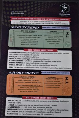 Menu photo 2 MJ Cafe Crepe Fort St John, BC Menu photo 2 MJ Cafe Crepe Fort St John, BC