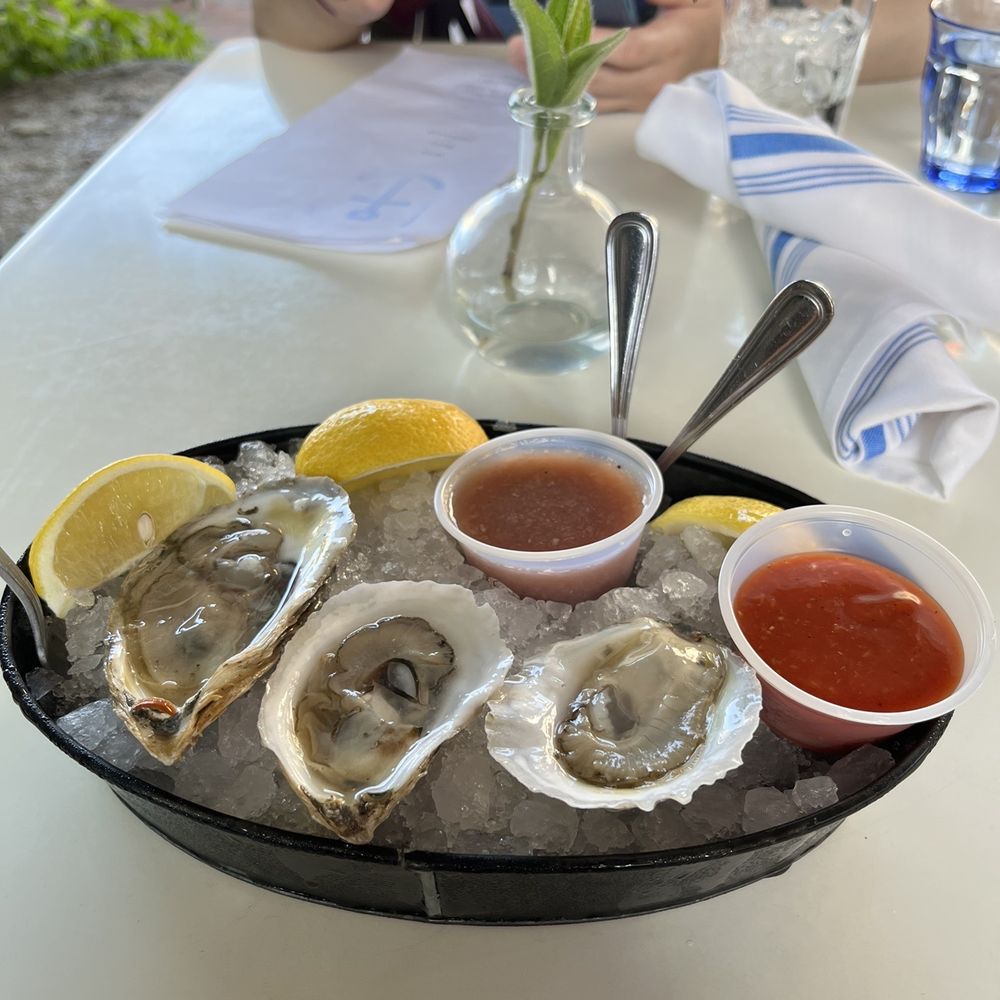 Brix Brine - 3 oysters. Came in this nice chilled platter - Seafood Near Me - Ogunquit, Maine Brix Brine - 3 oysters. Came in this nice chilled platter - Seafood Near Me - Ogunquit, Maine