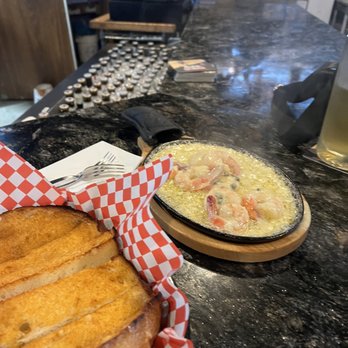 210 Tavern - Sizzling shrimp and garlic bread. Unique and delicious! - Bars Near Me - Rancho Cucamonga, California