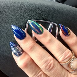 My new stiletto acrylic nails!