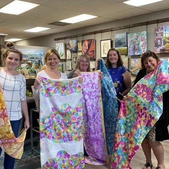 Melange Art Studio & Gallery - Silk scarf painting class! - Art Galleries Near Me - Greenville, South Carolina Melange Art Studio & Gallery - Silk scarf painting class! - Art Galleries Near Me - Greenville, South Carolina