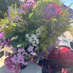 I was greeted with a beautiful bouquet of flowers