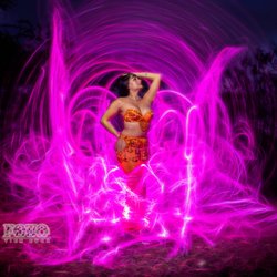 Modeling with LED for Bellydancing photo shoot