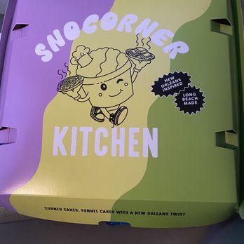 SnoCorner - Cute funnel cake box - Desserts Near Me - Long Beach, California SnoCorner - Cute funnel cake box - Desserts Near Me - Long Beach, California