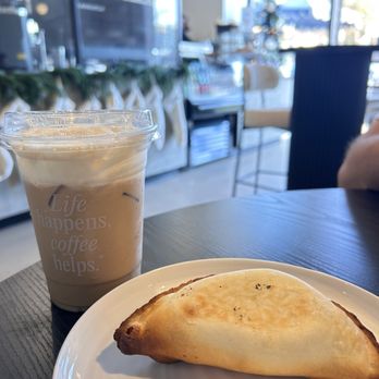 Saint Coco Coffee Bar - Iced Saint Coco Latte and bacon and egg empanada. - Coffee & Tea Near Me - San Diego, California Saint Coco Coffee Bar - Iced Saint Coco Latte and bacon and egg empanada. - Coffee & Tea Near Me - San Diego, California