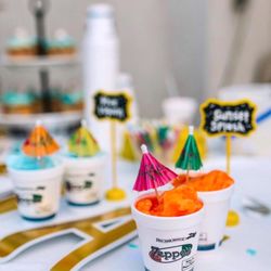 Zeppe's Italian Ice and Frozen Custard - Syracuse - Italian ice in our kids sized Zeppe's cups for a Luau themed birthday party!