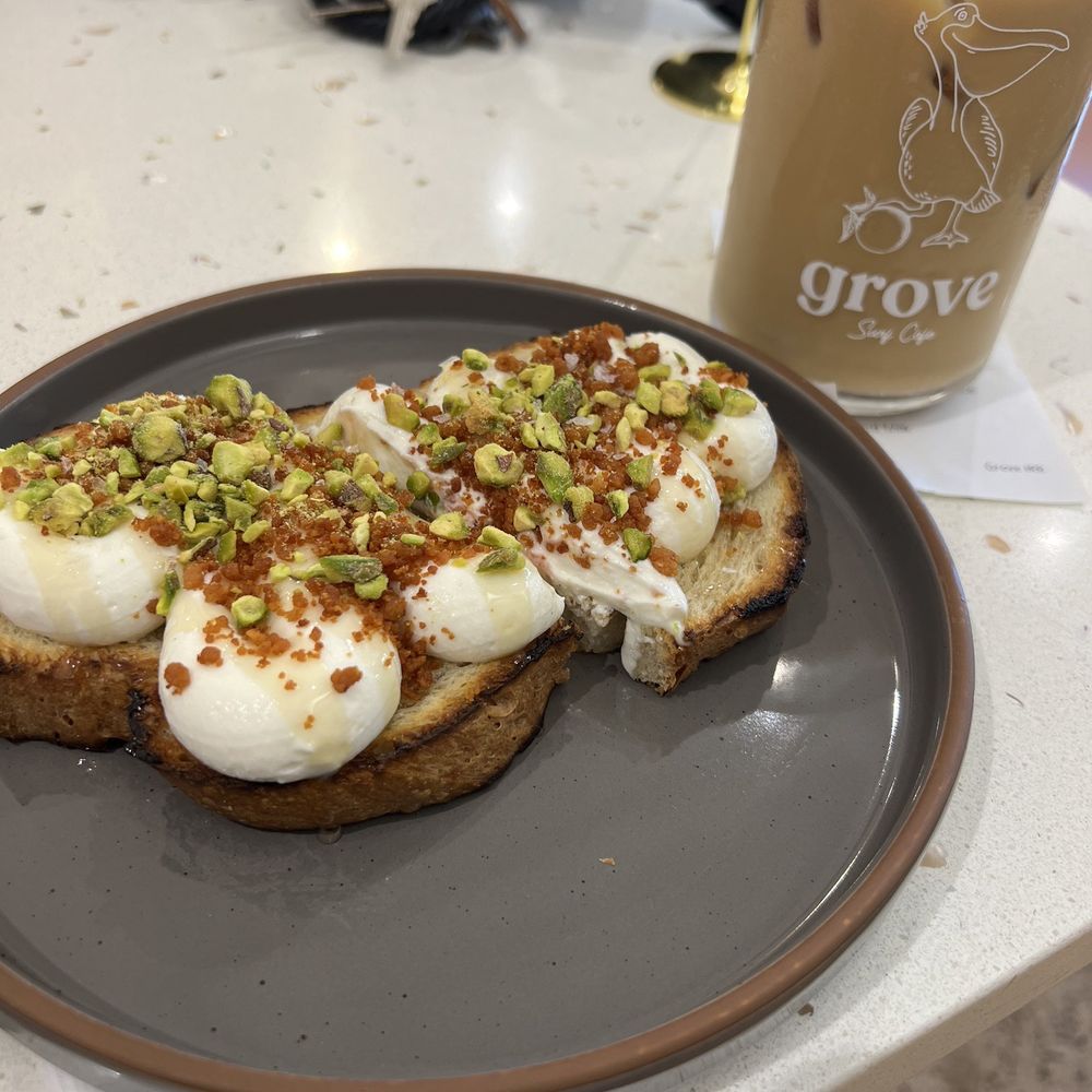 Grove Surf Cafe - Ricotta toast - Coffee & Tea Near Me - Indian Rocks Beach, Florida Grove Surf Cafe - Ricotta toast - Coffee & Tea Near Me - Indian Rocks Beach, Florida
