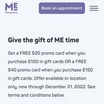 Massage Envy - Holiday Gift Card Promo Deal. Typically, I tend to wait until there's a DEAL to Purchase Gift Cards at Stores. - Massage Near Me - O'Fallon, Missouri