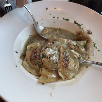 The Pullman - Potato and carmelized onion pierogi - New American Near Me - Glenwood Springs, Colorado