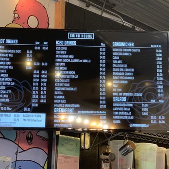 GrindHouse - Menu - Cafes Near Me - Chula Vista, California
