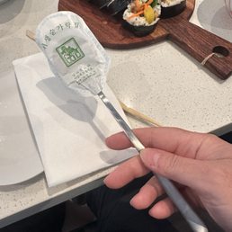 Clean wrapped spoon