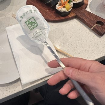 K-Kitchen - Clean wrapped spoon - Korean Near Me - Lacey, Washington