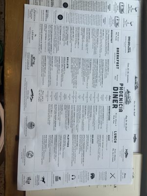 Menu photo 2 Phoenicia Diner Phoenicia, NY Menu photo 2 Phoenicia Diner Phoenicia, NY