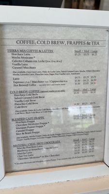 Menu photo 4 Tierra Mia Coffee West Covina, CA