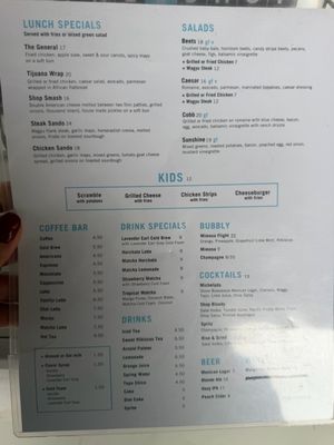 Menu photo 1 The Shop Brunch Santa Barbara, CA Menu photo 1 The Shop Brunch Santa Barbara, CA
