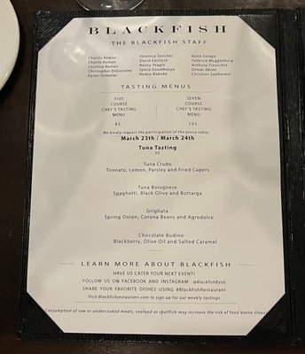 Menu photo 3 Blackfish Conshohocken, PA