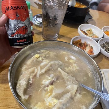 Jinmi Korean Restaurant - Sliced Rice Cake and Beef Dumpling Soup. - Korean Near Me - Anchorage, Alaska Jinmi Korean Restaurant - Sliced Rice Cake and Beef Dumpling Soup. - Korean Near Me - Anchorage, Alaska
