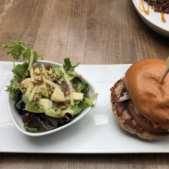 Kellys Landing - Turkey burger with Landing salad - Sports Bars Near Me - Toronto, Ontario Kellys Landing - Turkey burger with Landing salad - Sports Bars Near Me - Toronto, Ontario