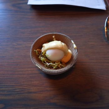 Nightbird - quail egg amouse bouche - New American Near Me - San Francisco, California Nightbird - quail egg amouse bouche - New American Near Me - San Francisco, California