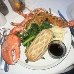 I had the Beef Wellington with a half stuffed lobster on the side. I had the Beef Wellington with a half stuffed lobster on the side.