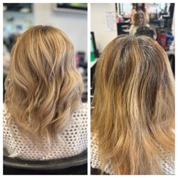 Liquid the Salon - Side by side before and after