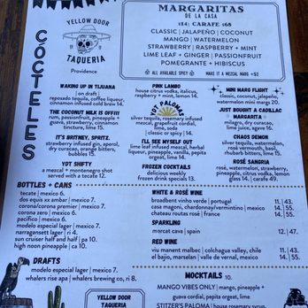 Yellow Door Taqueria - Menu - Breakfast & Brunch Near Me - Providence, Rhode Island