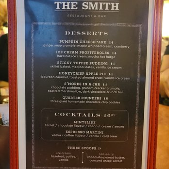 The Smith - Menu - New American Near Me - New York, New York The Smith - Menu - New American Near Me - New York, New York