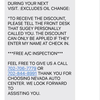 Nevada Auto Center - Discount offer - Auto Repair Near Me - Las Vegas, Nevada