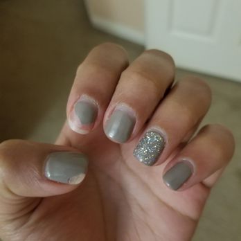 ManiLuxx Organic Nails  Day Spa - This is six days after getting gel from them and regular polish on pedi. My pedi polish lasts good 3 weeks. - Nail Salons Near Me - Manassas, Virginia