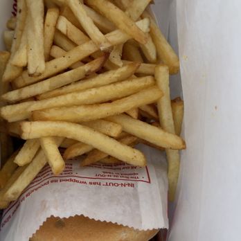 In-N-Out Burger - Fries, lite-well with Double-Double burger - Fast Food Near Me - Pittsburg, California