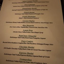 Dans At Green Hills - Cocktail menu