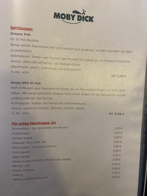 Menu photo 2 Moby Dick Damp, SH