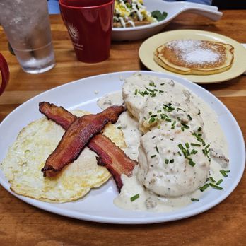 Ruby Sunshine Homewood - Biscuits and Gravy (w/$4.50 side pancake!) - Breakfast & Brunch Near Me - Birmingham, Alabama Ruby Sunshine Homewood - Biscuits and Gravy (w/$4.50 side pancake!) - Breakfast & Brunch Near Me - Birmingham, Alabama