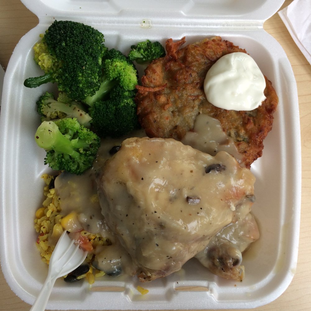 Roast chicken special and 2 sides. Roast chicken special and 2 sides.