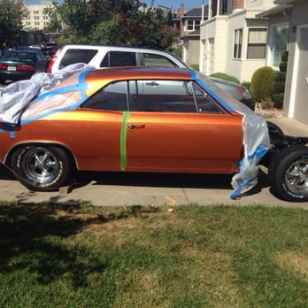 Amazon  Auto Body - My 1966 Chevelle in mid rebuild.  But look at that paint!! - Body Shops Near Me - San Bruno, California