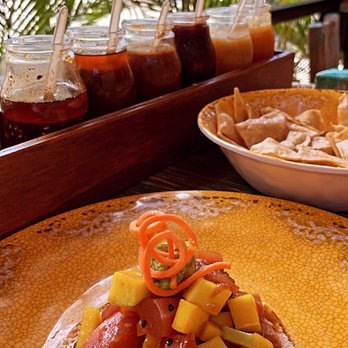 Maria Baja - Tuna and mango tostadas - Seafood Near Me - Puerto Vallarta, JAL