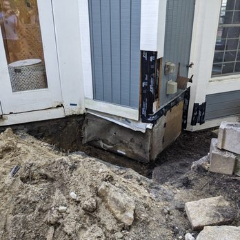 Fix It Once Home Improvements & Remodeling - Excavating to access rotted wood below the patio - General Contractors Near Me - Lexington, Massachusetts Fix It Once Home Improvements & Remodeling - Excavating to access rotted wood below the patio - General Contractors Near Me - Lexington, Massachusetts