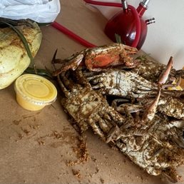 Crabs, corn and butter Crabs, corn and butter