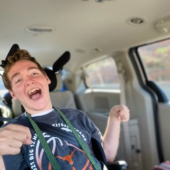 Wheelers Accessible Van Rentals - He's so happy to be sitting up front. - Car Rental Near Me Wheelers Accessible Van Rentals - He's so happy to be sitting up front. - Car Rental Near Me