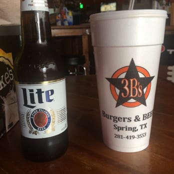 3B's Burgers & Beer - Miller time ! - Burgers Near Me - Spring, Texas