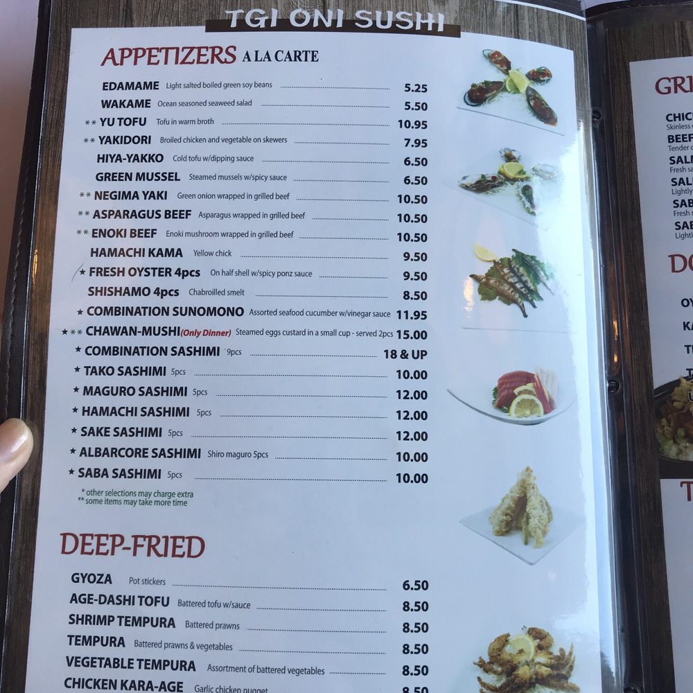 Tgi Oni Sushi - Japanese Near Me - Oakland, California