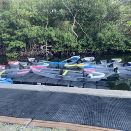 Across from restaurant is the Kayak tours.