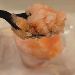 Richie's Gourmet Italian Ices - Ice with flavoring. There was one small piece of a strawberry.