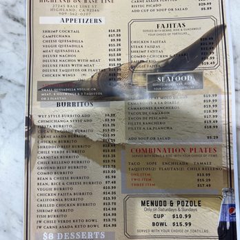 Cuca’s Mexican Food - And that's just one side of the menu. Now you have the address and no excuses. Enjoy. - Mexican Near Me - Highland, California Cuca’s Mexican Food - And that's just one side of the menu. Now you have the address and no excuses. Enjoy. - Mexican Near Me - Highland, California