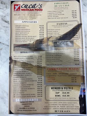 Menu photo 7 Cuca’s Mexican Food Highland, CA Menu photo 7 Cuca’s Mexican Food Highland, CA