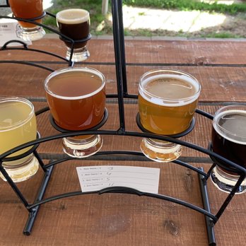 Bright Penny Brewing - A flight of beer. - Pizza Near Me - Mebane, North Carolina Bright Penny Brewing - A flight of beer. - Pizza Near Me - Mebane, North Carolina
