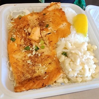 808 Hawaiian BBQ - Nadine garlic salmon - Hawaiian Near Me - Waipahu, Hawaii 808 Hawaiian BBQ - Nadine garlic salmon - Hawaiian Near Me - Waipahu, Hawaii